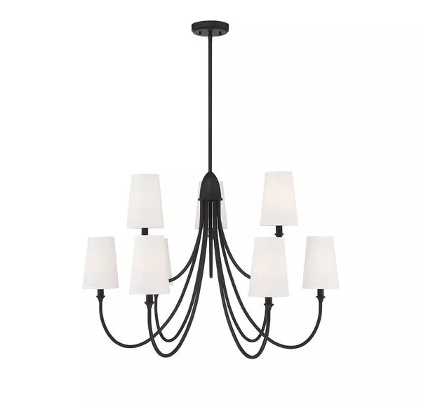 Product Image 2 for Cameron Matte Black 9 Light Chandelier from Savoy House