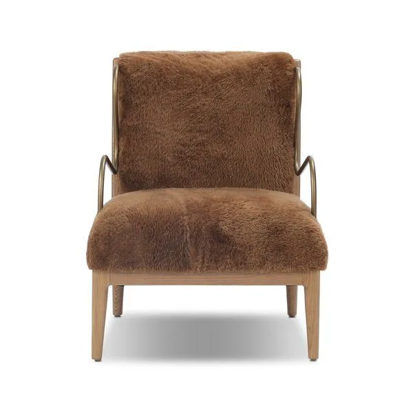 Product Image 1 for Yesenia Ochre Shearling Chair from Four Hands