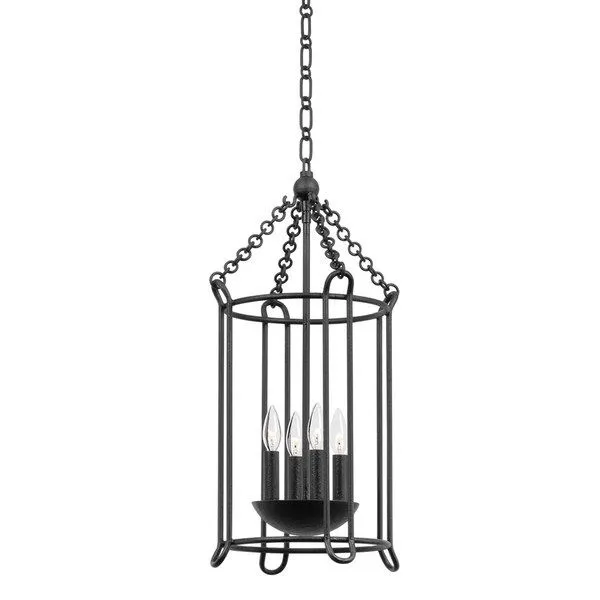 Product Image 1 for Lassen Black Iron 4-Light Lantern from Troy Lighting