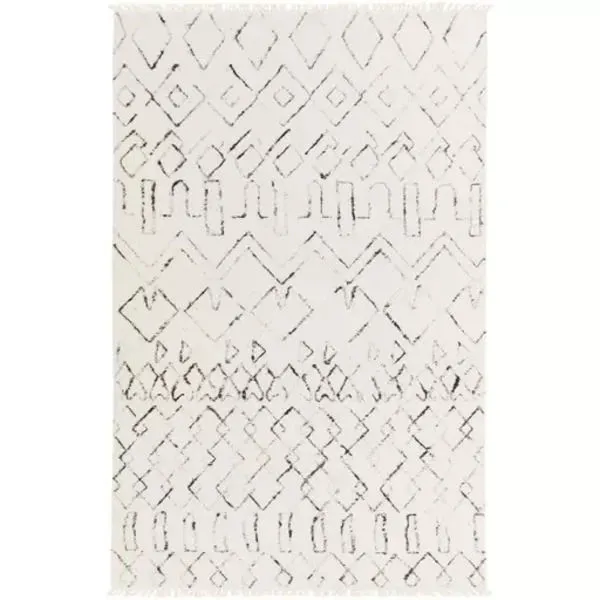 Product Image 2 for Nettie Cream / Black Organic Diamond Rug from Surya