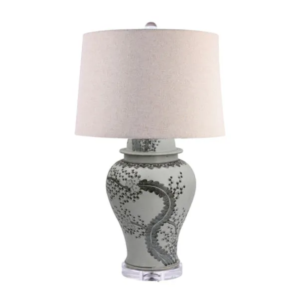 Product Image 1 for Hong Wu Plum Temple Jar Table Lamp Brown Shade from Legend of Asia