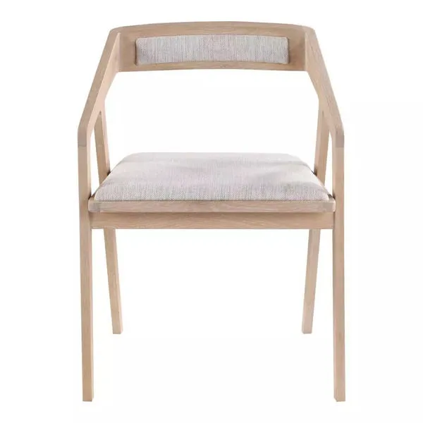 Product Image 1 for Padma Oak Arm Chair Light Grey from Moe's