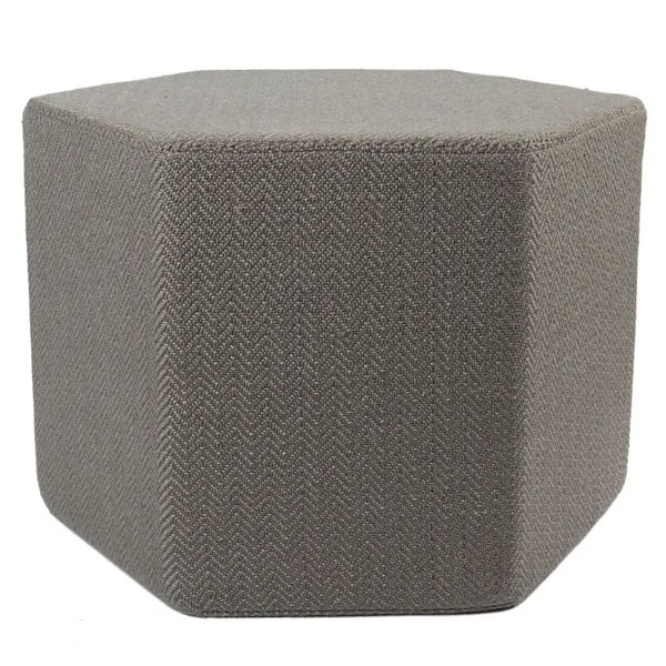 Product Image 1 for Sacha Solid Gray Hexagon Pouf from Jaipur 