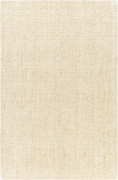 Flat no-pile Calla Butter Handmade Rug in natural light beige jute with a tight handwoven texture