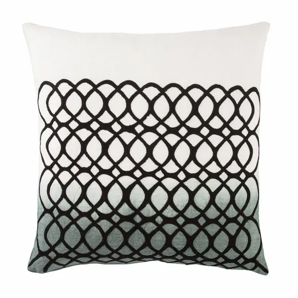 Product Image 3 for Seville White/ Blue Geometric Throw Pillow 22 inch by Nikki Chu from Jaipur
