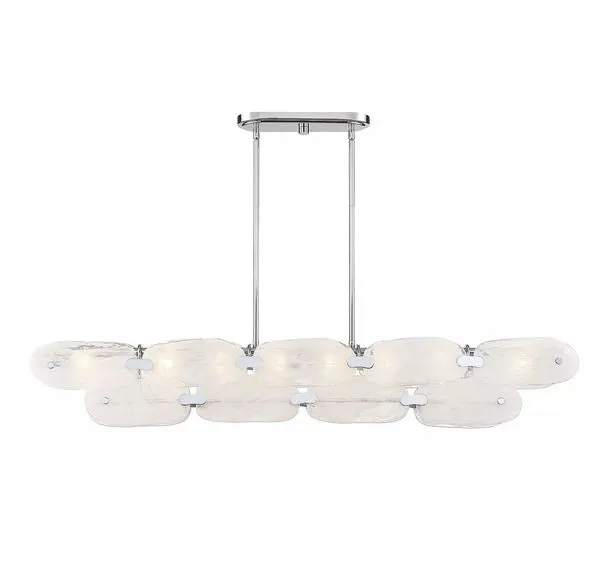 Product Image 2 for Vasare Chrome 8 Light Linear Chandelier from Savoy House 