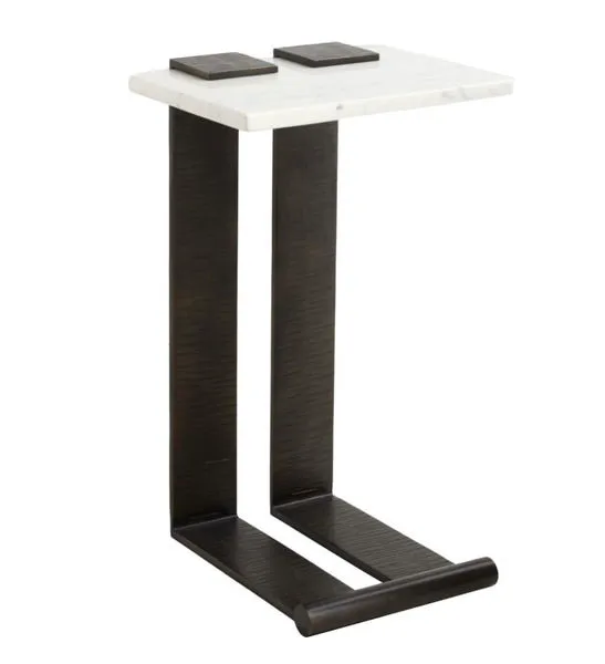 Product Image 1 for McClain White Marble Accent Table from Arteriors