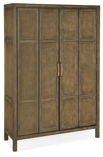 Product Image 1 for Sundance Pecan & Rattan Bar Cabinet from Hooker Furniture