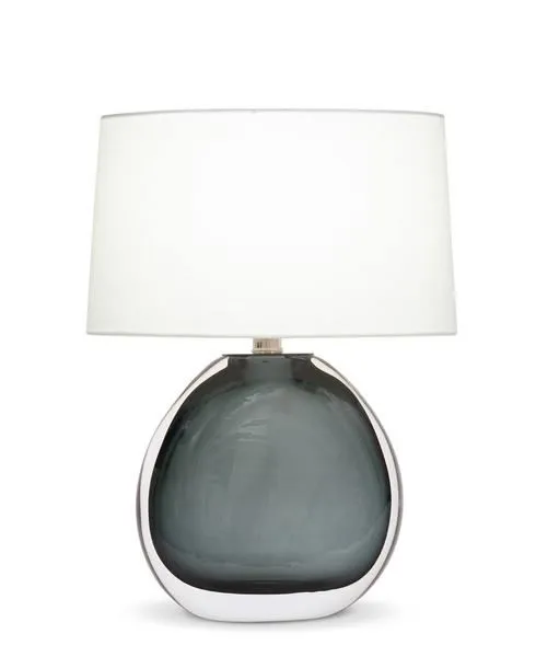 Product Image 1 for Nellie Glass Oval Table Lamp - Grey from FlowDecor