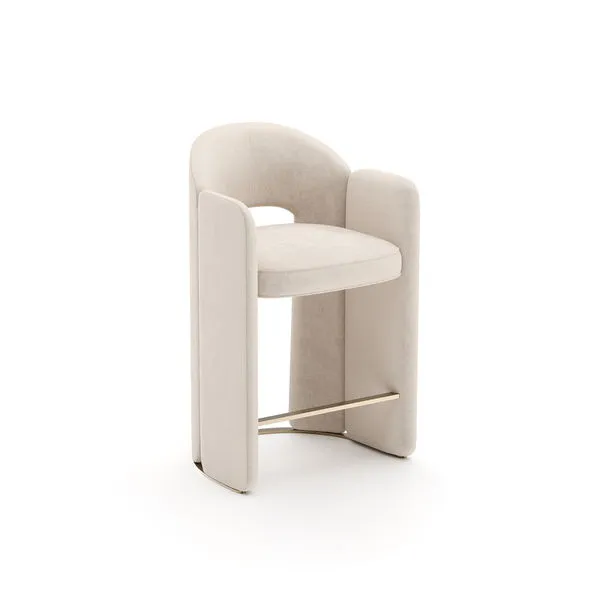 Product Image 1 for Overlap Counter Stool Ivory from Caracole