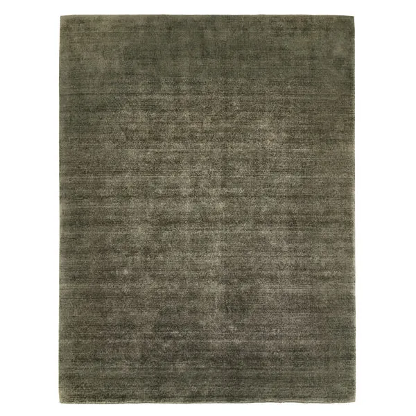 Blanton Outdoor Rug in heathered olive green with an organic broken loop pattern
