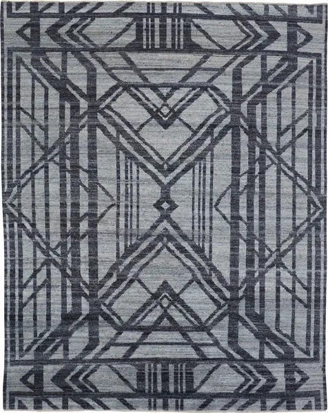 Product Image 7 for Vivien Transitional Gray / Blue Hand-Knotted Rug - 10' x 14' from Feizy Rugs
