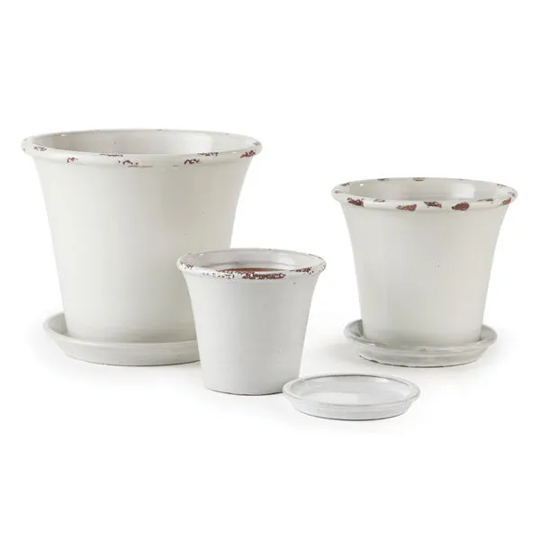 Product Image 1 for Trumpet Pots With Saucers, Set Of 3 from Napa Home And Garden