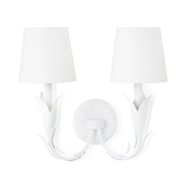 Product Image 1 for River Reed White Sconce Double from Regina Andrew Design