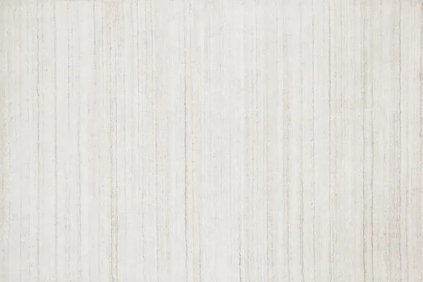 Ivory rug with subtle tonal linear pattern in wool and shimmery rayon, soft neutral hues