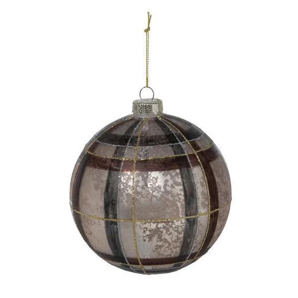 Product Image 1 for Amelia Cabin Plaid Glass Ball Ornament, Set of 4 from Park Hill Collection