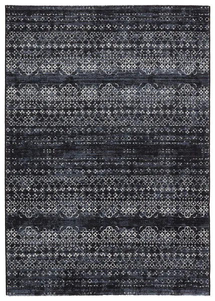 Product Image 3 for Ardor Trellis Dark Blue / Gray Area Rug from Jaipur 
