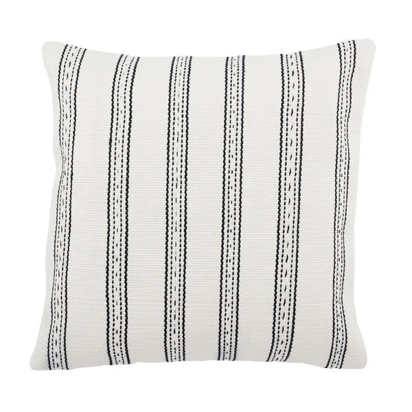 Product Image 2 for Colter Indoor/ Outdoor Ivory/ Black Striped Pillow from Jaipur 