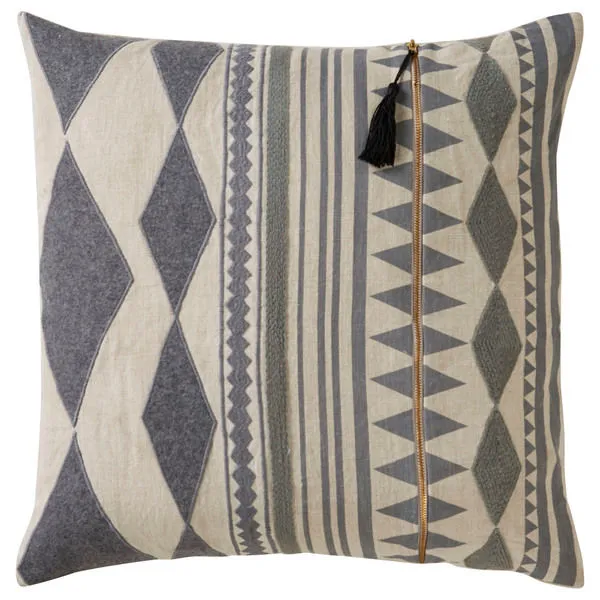Product Image 3 for Lonyn Beige/ Gray Geometric Throw Pillow 22 inch by Nikki Chu from Jaipur 