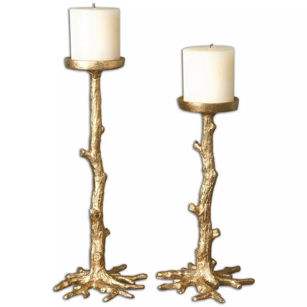 Product Image 2 for Uttermost Maple Gold Candleholders, S/2 from Uttermost