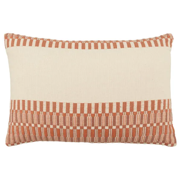 Product Image 1 for Letsami Terracotta/ Ivory Tribal Lumbar Pillow from Jaipur 