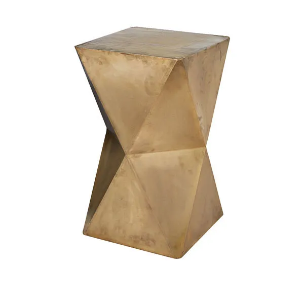 Product Image 1 for Faceted Stool With Brass Cladding from Elk Home