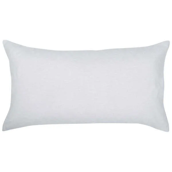 Rectangular white linen cashmere blend sham with clean, smooth surface and subtle texture