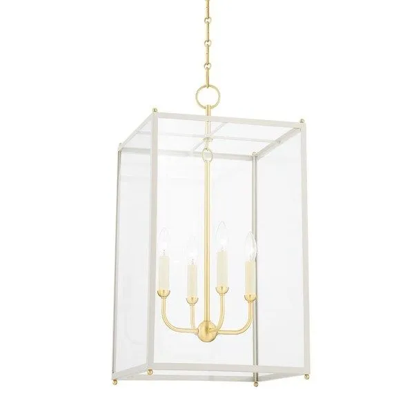 Product Image 1 for Chaselton 4-Light Off-White Frame Lantern from Hudson Valley