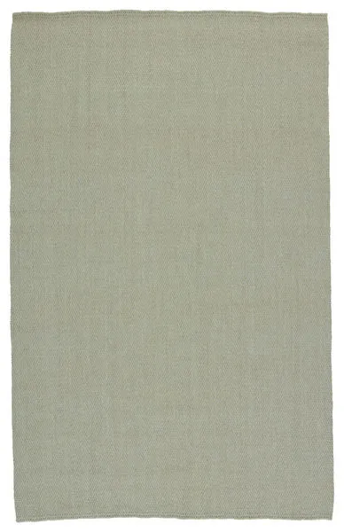 Ranier Natural Solid Green Area Rug with handwoven sisal fibers in a green-gray herringbone pattern