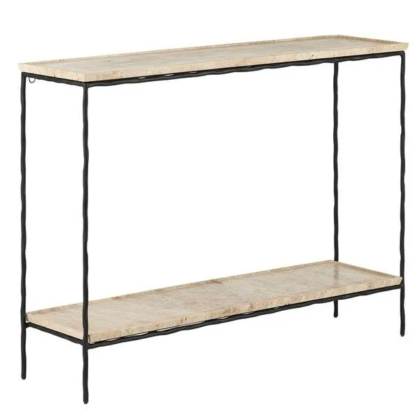 Product Image 5 for Boyles Travertine Console Table from Currey & Company