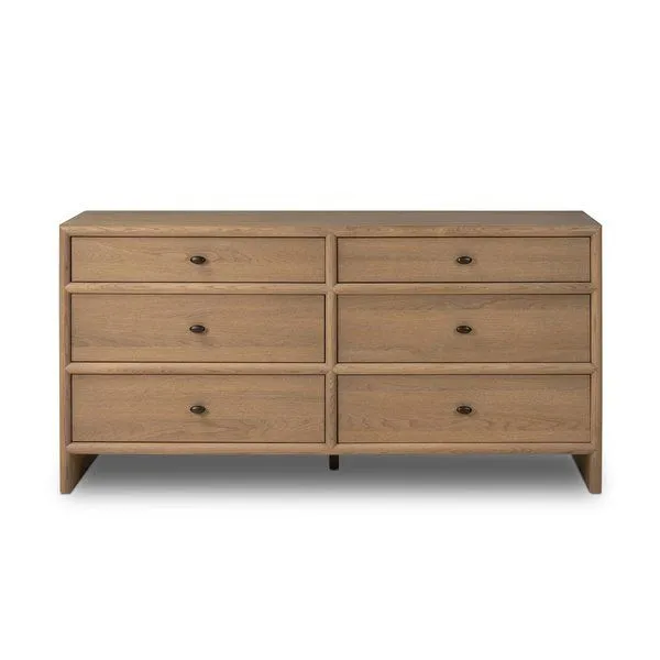 Product Image 1 for Analisa Sandy Oak 6 Drawer Dresser from Four Hands