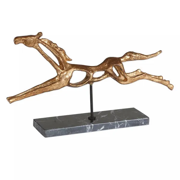Product Image 1 for Uttermost Gallop Gold Horse Sculpture from Uttermost