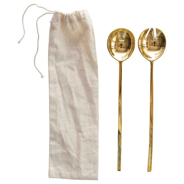 Product Image 5 for Brass Salad Servers from Creative Co-Op