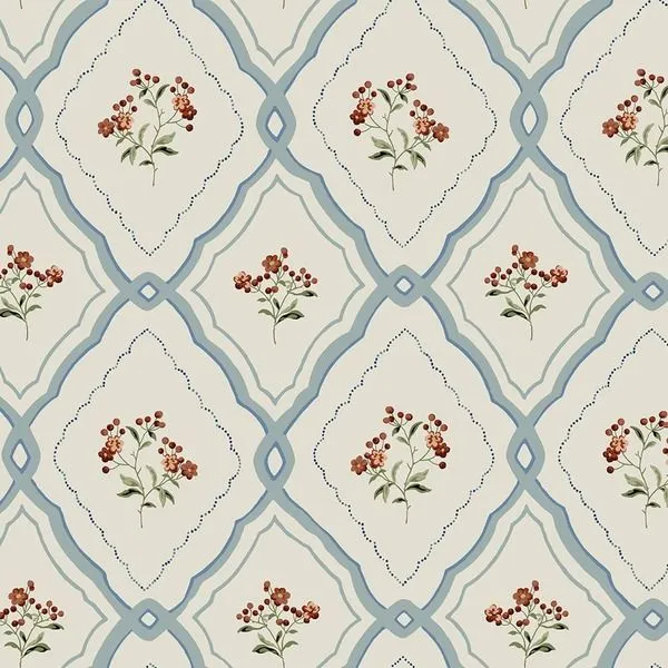 Product Image 1 for Laura Ashley Pinford Trellis Pale Seaspray Blue Removable Wallpaper from Graham & Brown