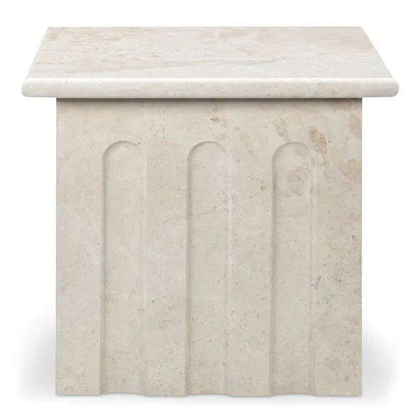 Product Image 1 for Forum Cream Marble Side Table from Moe's