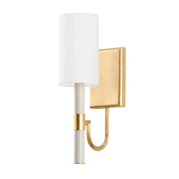 Product Image 1 for Gustine 1 Light Vintage Gold Leaf Wall Sconce from Troy Lighting