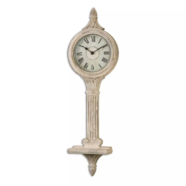 Product Image 2 for Louisa Antiqued Ivory Wall Clocks from Uttermost