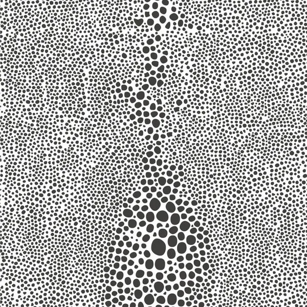 Black and white shagreen textured wallpaper with dense and varied circular patterns in a premium matte finish