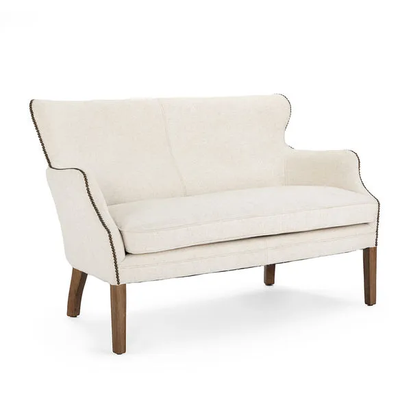 Product Image 1 for Conrad White Linen Settee from Regina Andrew Design