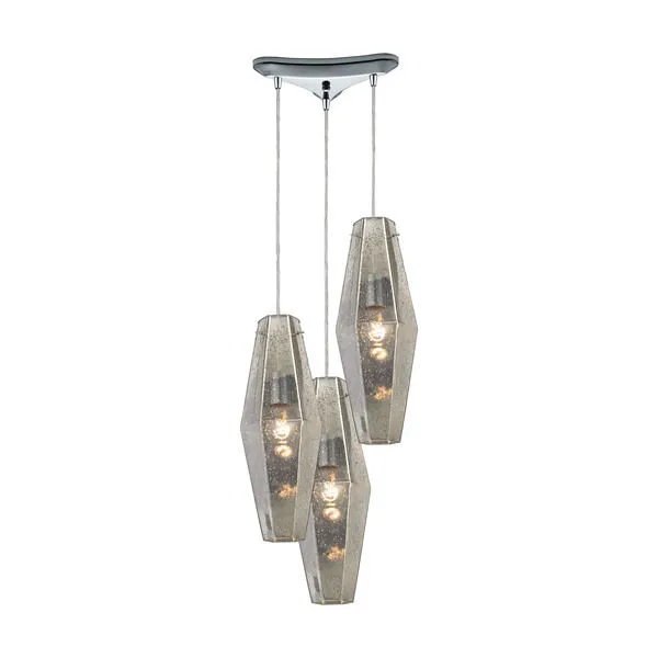 Product Image 1 for Pelham 3 Light Pendant In Polished Chrome from Elk Lighting