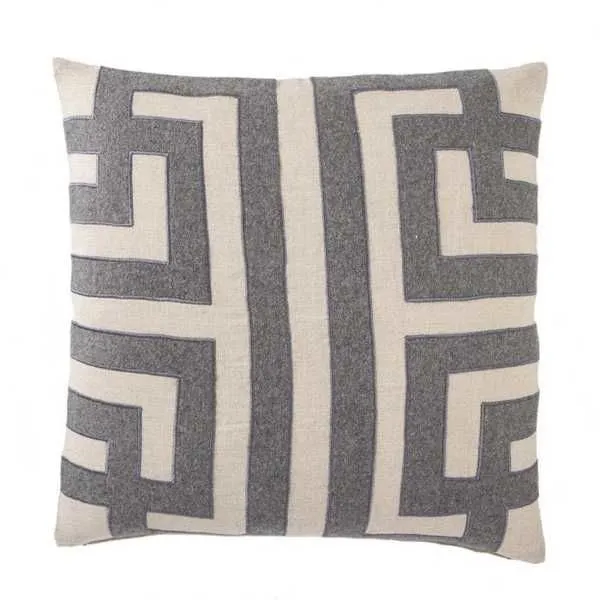 Product Image 1 for Ordella Gray/ Silver Geometric Down Throw Pillow  from Jaipur 