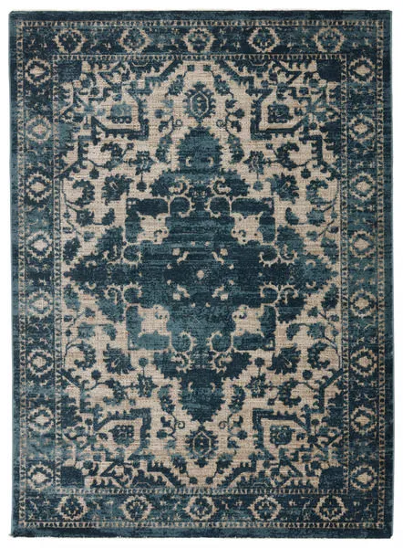 Product Image 2 for Idella Medallion Blue/ Light Taupe Rug from Jaipur 
