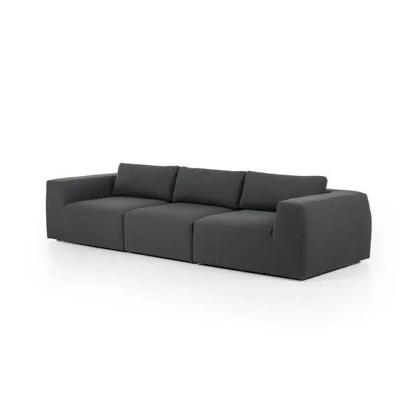 Product Image 1 for Brylee 3-Piece Charcoal Boucle Sectional from Four Hands