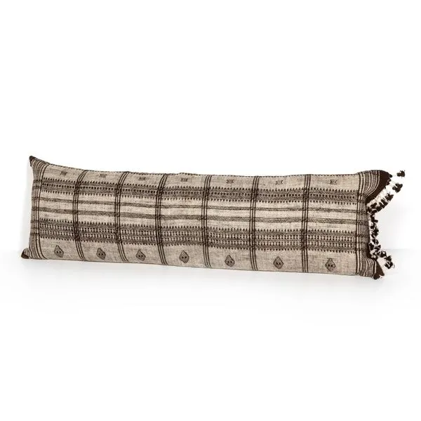 Product Image 1 for Bhujodi 12" x 48" Mocha Brown Decorative Body Pillow from Four Hands