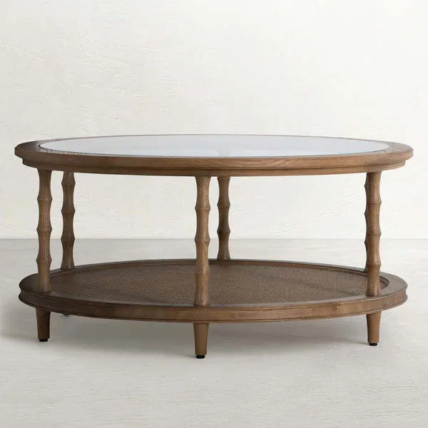 Product Image 1 for Sabine Solid Oak Round Coffee Table from Gabby