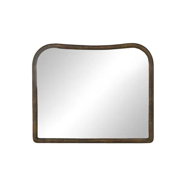 Product Image 1 for Patz Mantel Mirror - Antiqued Brass Aluminum from Four Hands