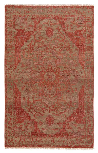 Product Image 1 for Azar Hand-Knotted Medallion Rust/ Taupe Rug from Jaipur 
