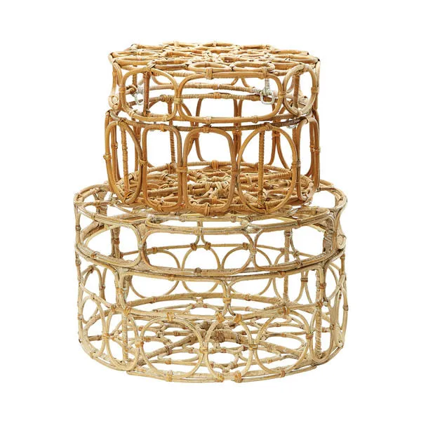 Product Image 1 for Washed Natural Oval Ring Round Boxes   Set Of 2 from Elk Home