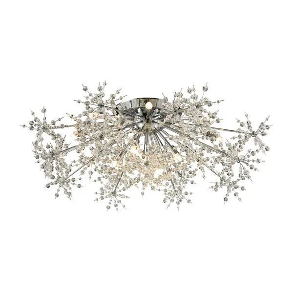 Product Image 1 for Snowburst 13 Light Semi Flush In Polished Chrome from Elk Lighting