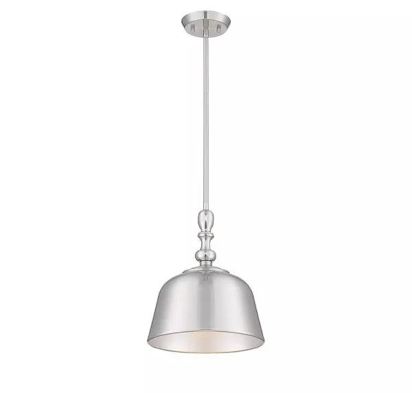 Product Image 1 for Berg Satin Nickel 1 Light Pendant from Savoy House 